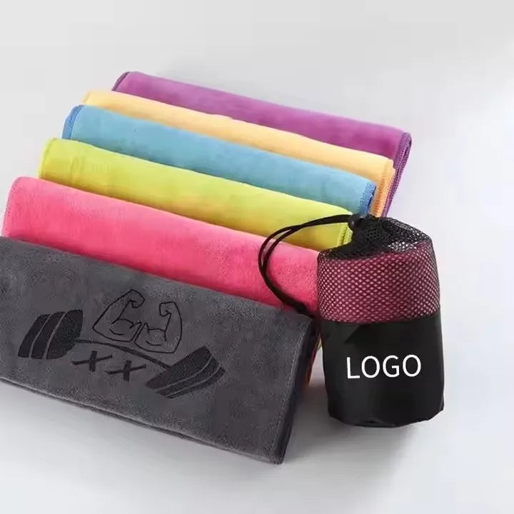 Cheap High Quality Custom Logo Microfiber Sports Towel