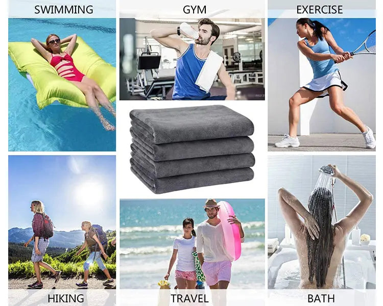 Cheap High Quality Custom Logo Microfiber Sports Towel
