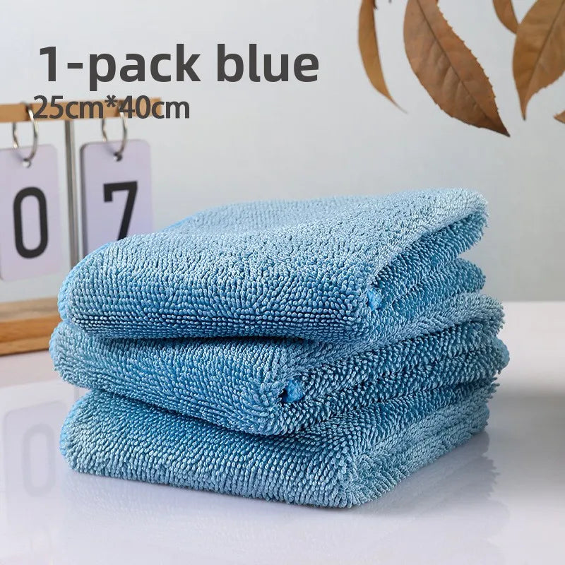 Watermark-free Thickened Microfibre Flat Mop Replacement Cloth Cleaning Towel