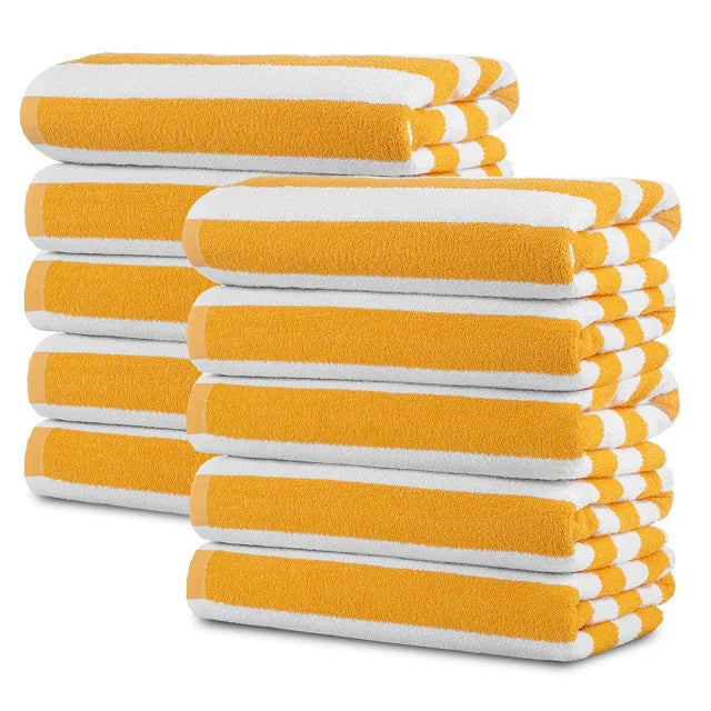 Luxury Striped Bath Sheets Hotel Pool Towels